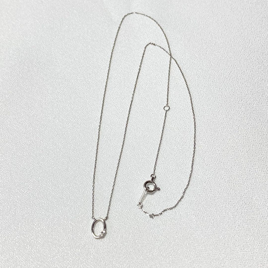 K18WG ダイヤ ネックレス｜con affetto｜洗練ホワイトゴールド