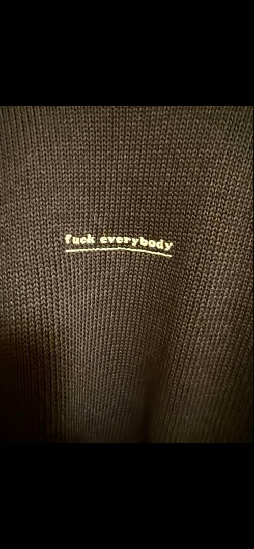 SUPREME FUCK EVERYONE KNIT 黒 XL