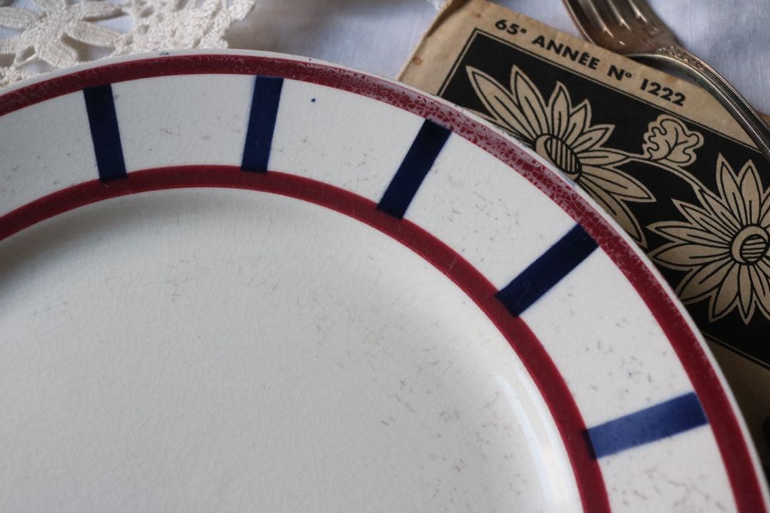 Creil montereau プレート　バスク　フランス　アンティーク　バスク