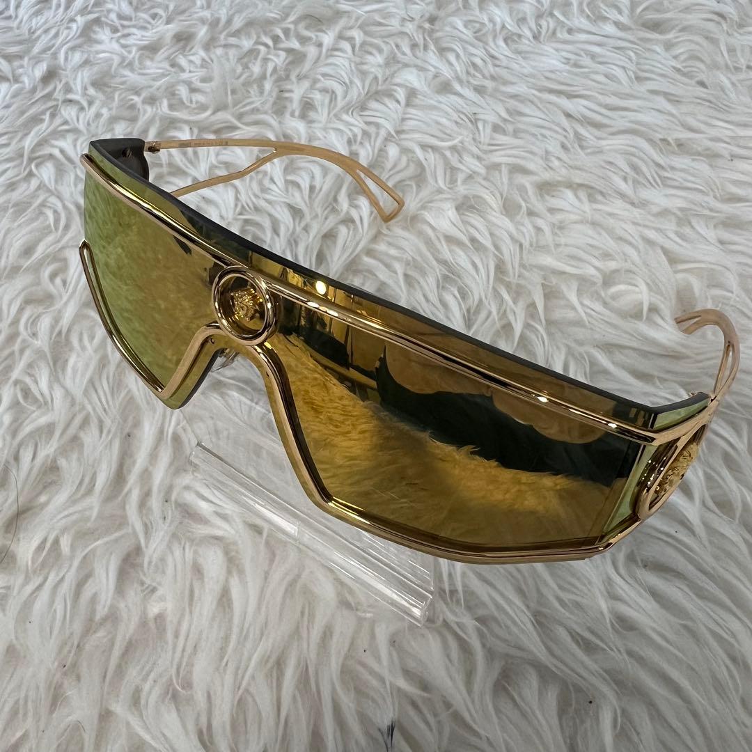 【激レア商品】ヴェルサーチ メデューサ ゴールドミラー サングラス メンズ