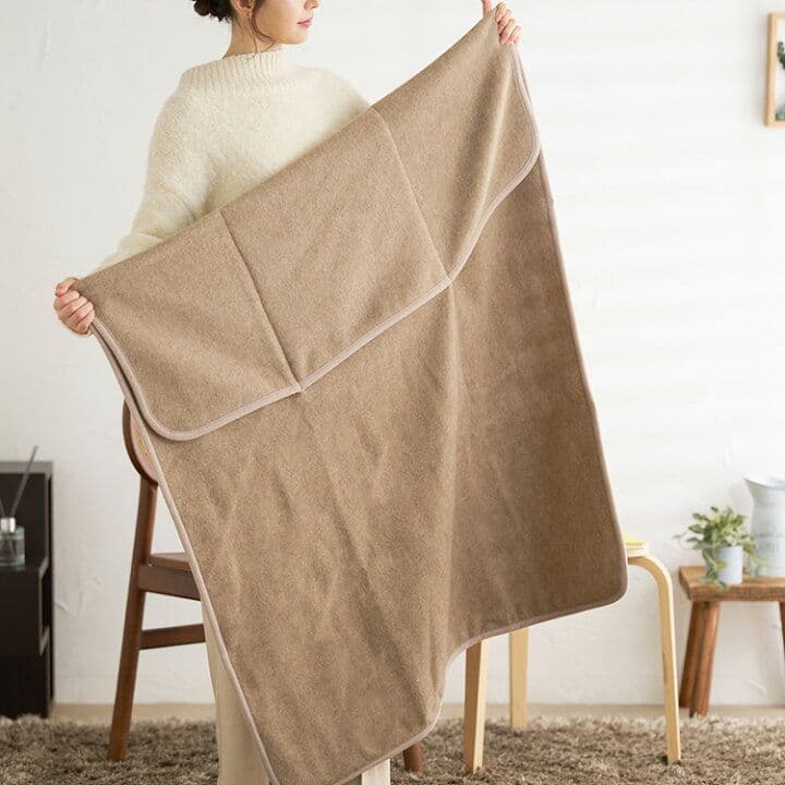 日本毛布工業組合　クッションブランケット　ブランケット　ひざ掛け
