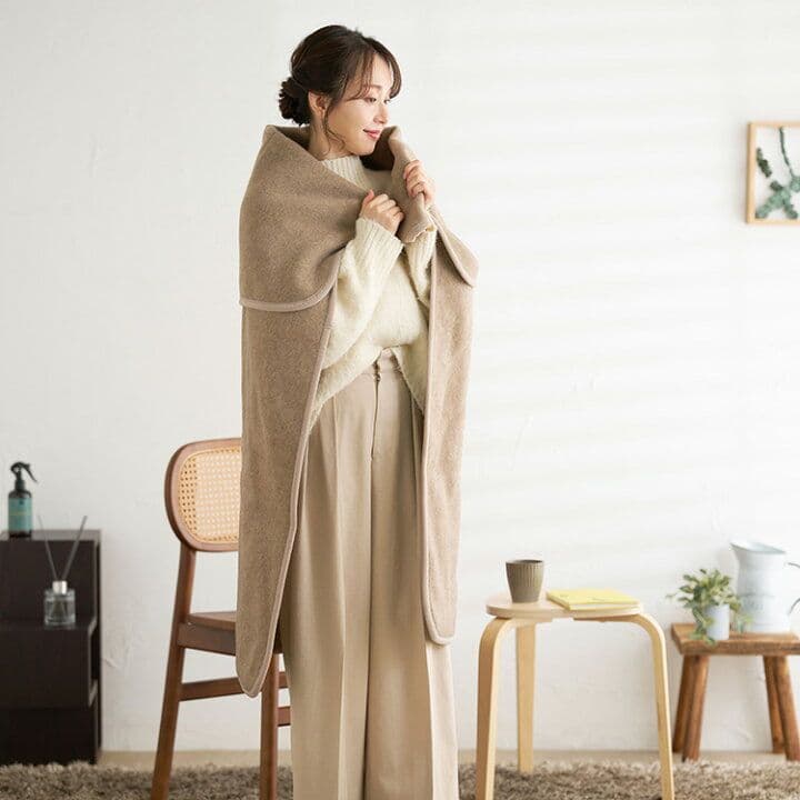 日本毛布工業組合　クッションブランケット　ブランケット　ひざ掛け