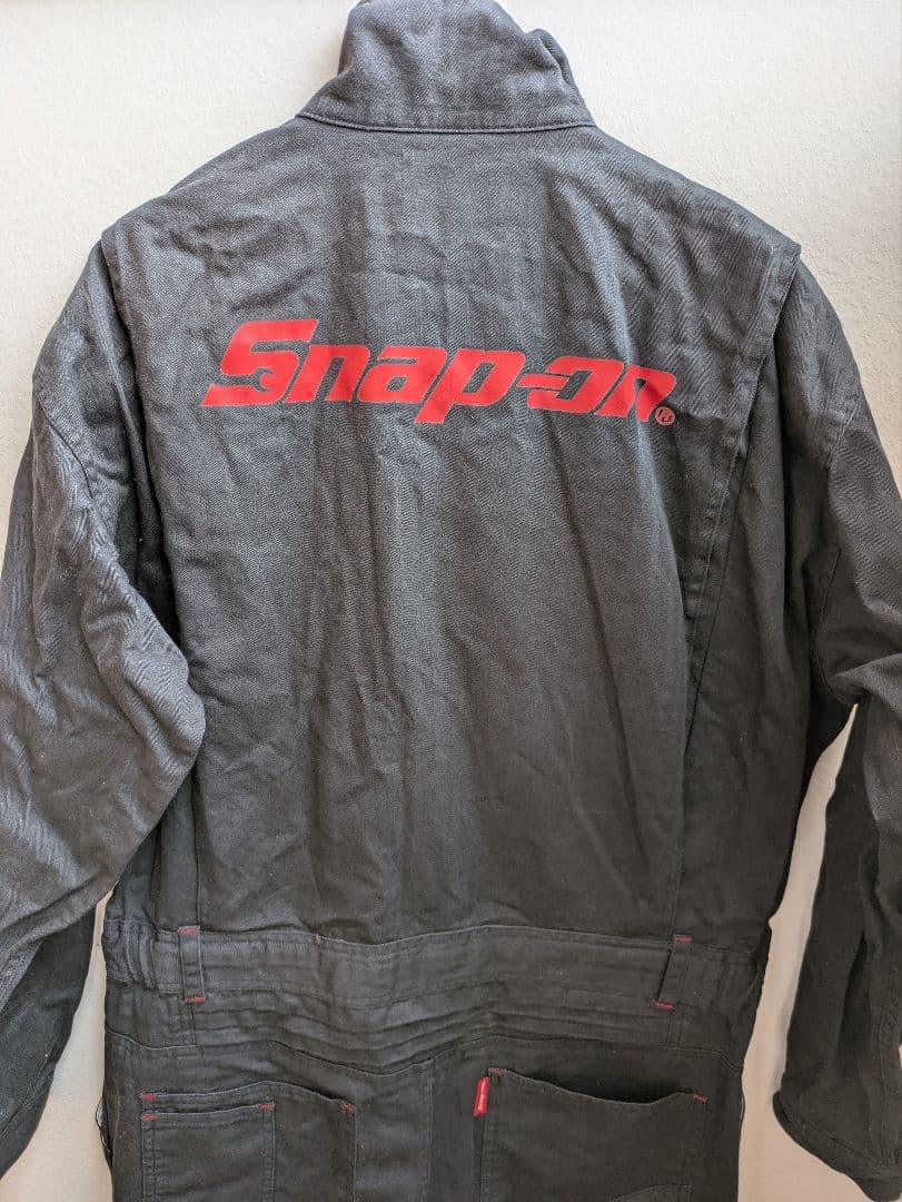 Snap-on/スナップオン　つなぎ　オールインワン　ブラック　作業着　LL