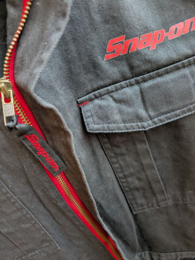 Snap-on/スナップオン　つなぎ　オールインワン　ブラック　作業着　LL