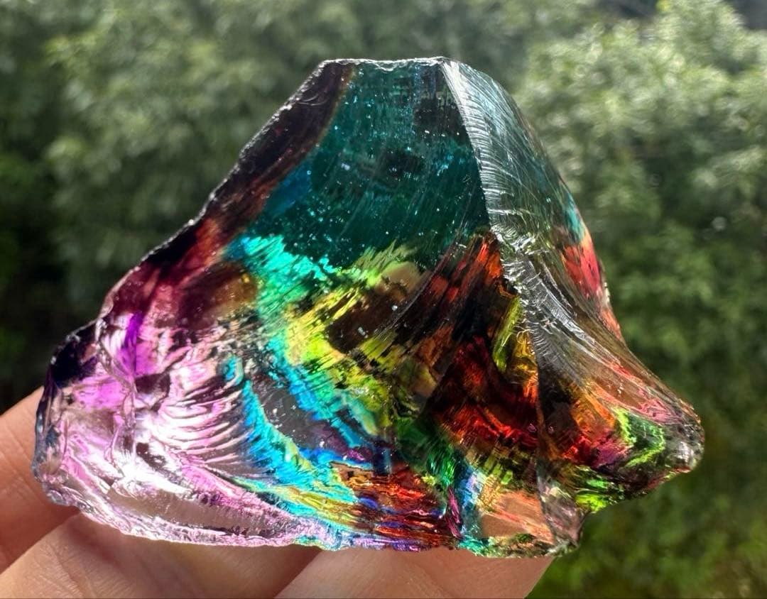 1点物レインボーアンダラクリスタル西ジャワ島マルチカラー高次元ヒーリング瞑想覚醒