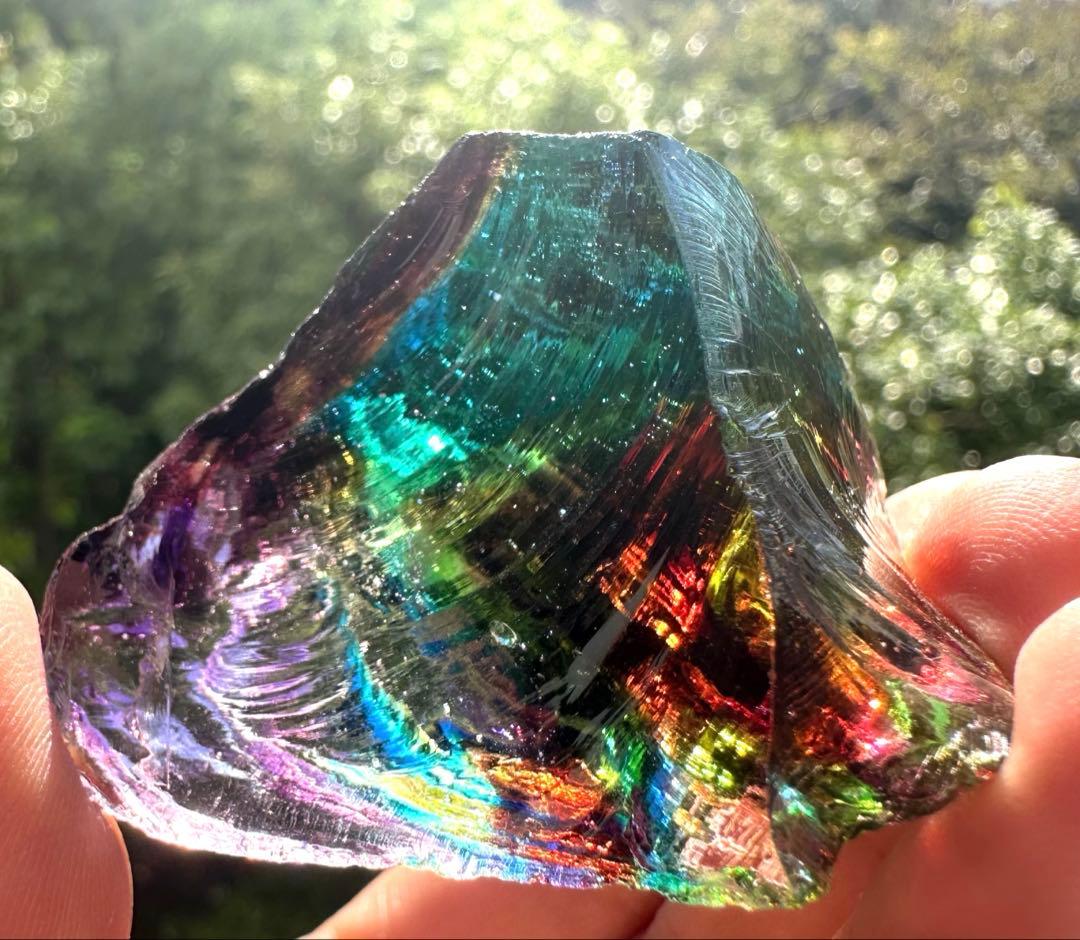 1点物レインボーアンダラクリスタル西ジャワ島マルチカラー高次元ヒーリング瞑想覚醒