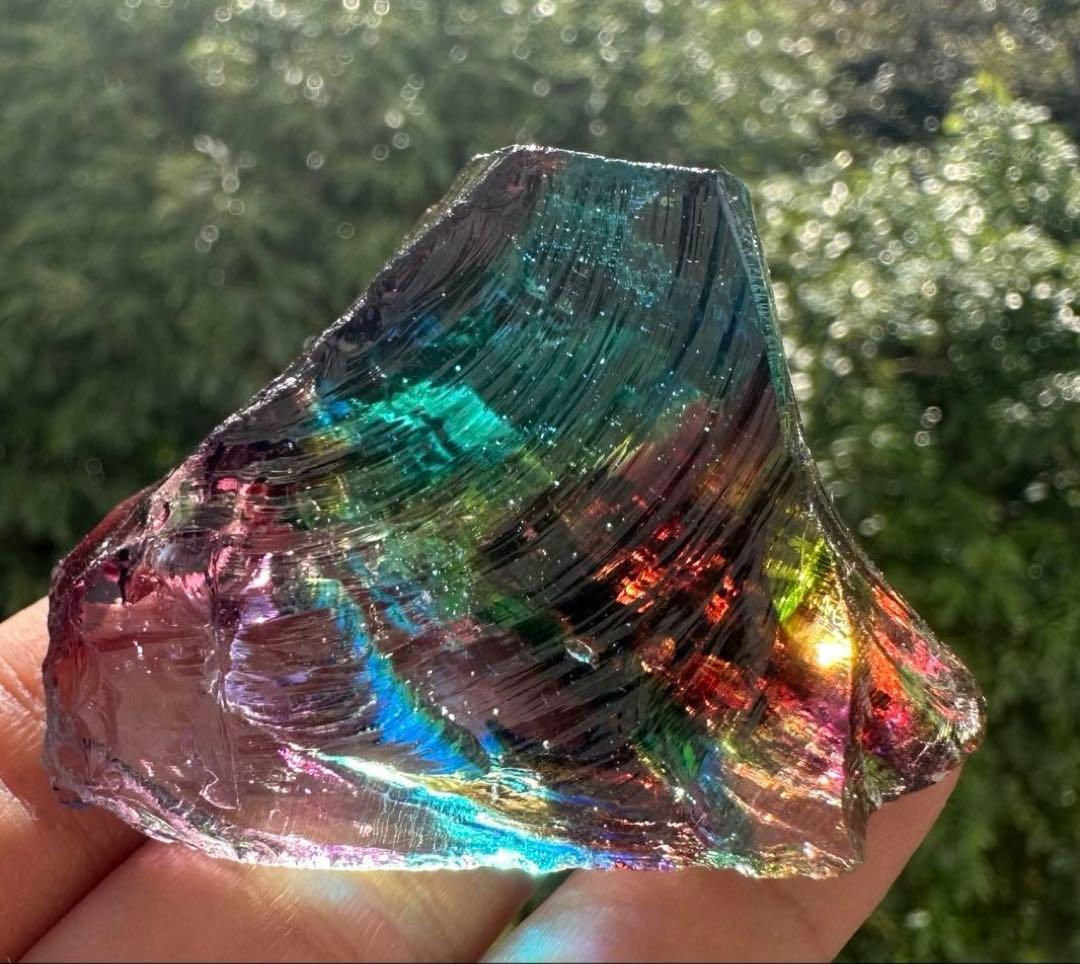 1点物レインボーアンダラクリスタル西ジャワ島マルチカラー高次元ヒーリング瞑想覚醒