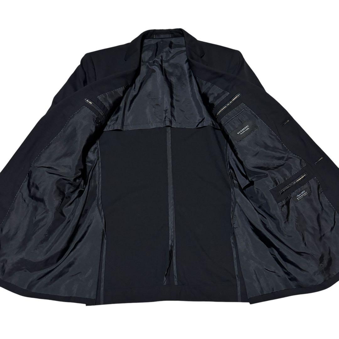 極美品 バーバリー 希少 Lサイズ セットアップ スーツ 黒 2B ノバチェック