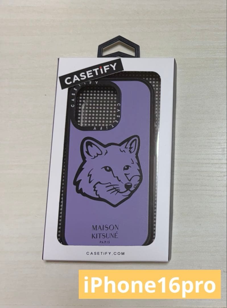 MAISON KITSUNÉ iPhone16pro パープル スマホケース
