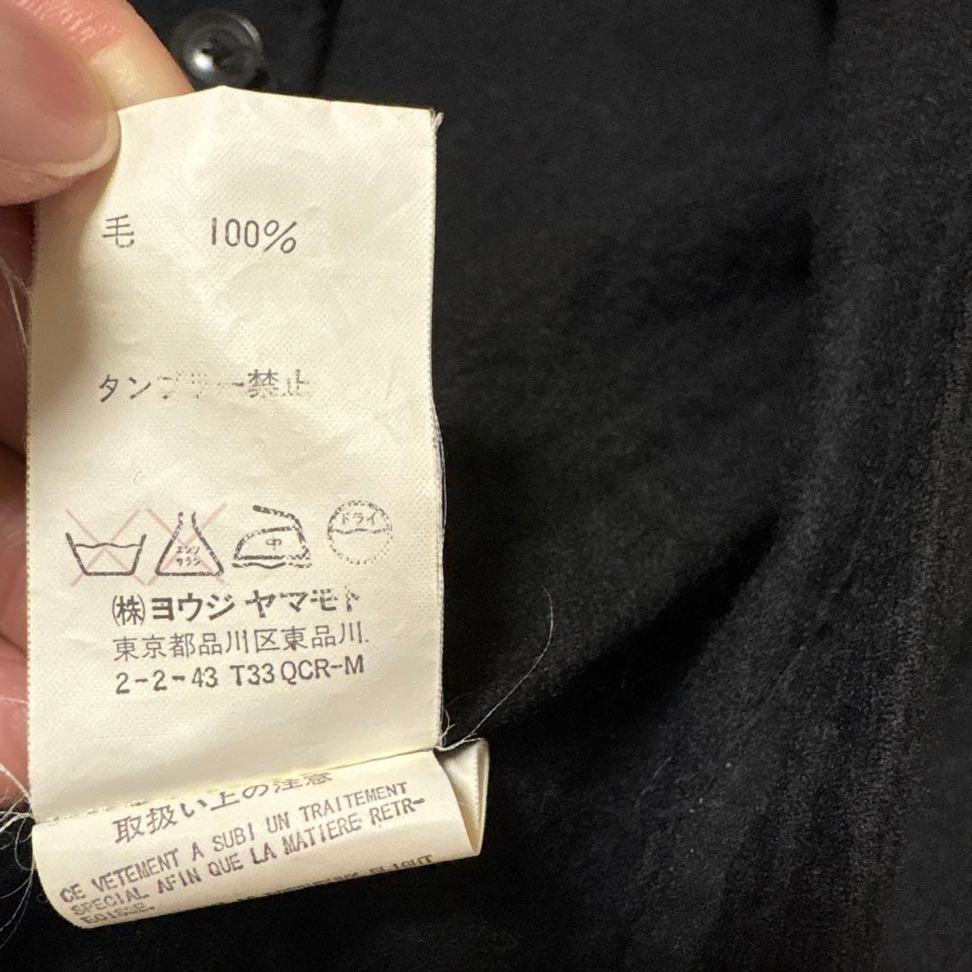 Y's for men 00's 縮絨 ウール カバーオール ブラック3