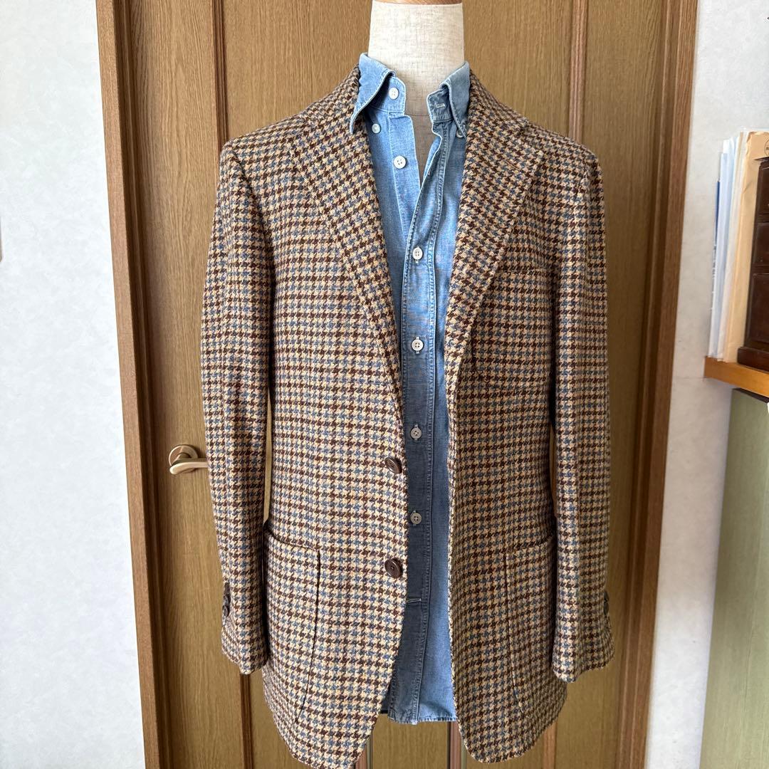 ブラウンチェック テーラードジャケット
