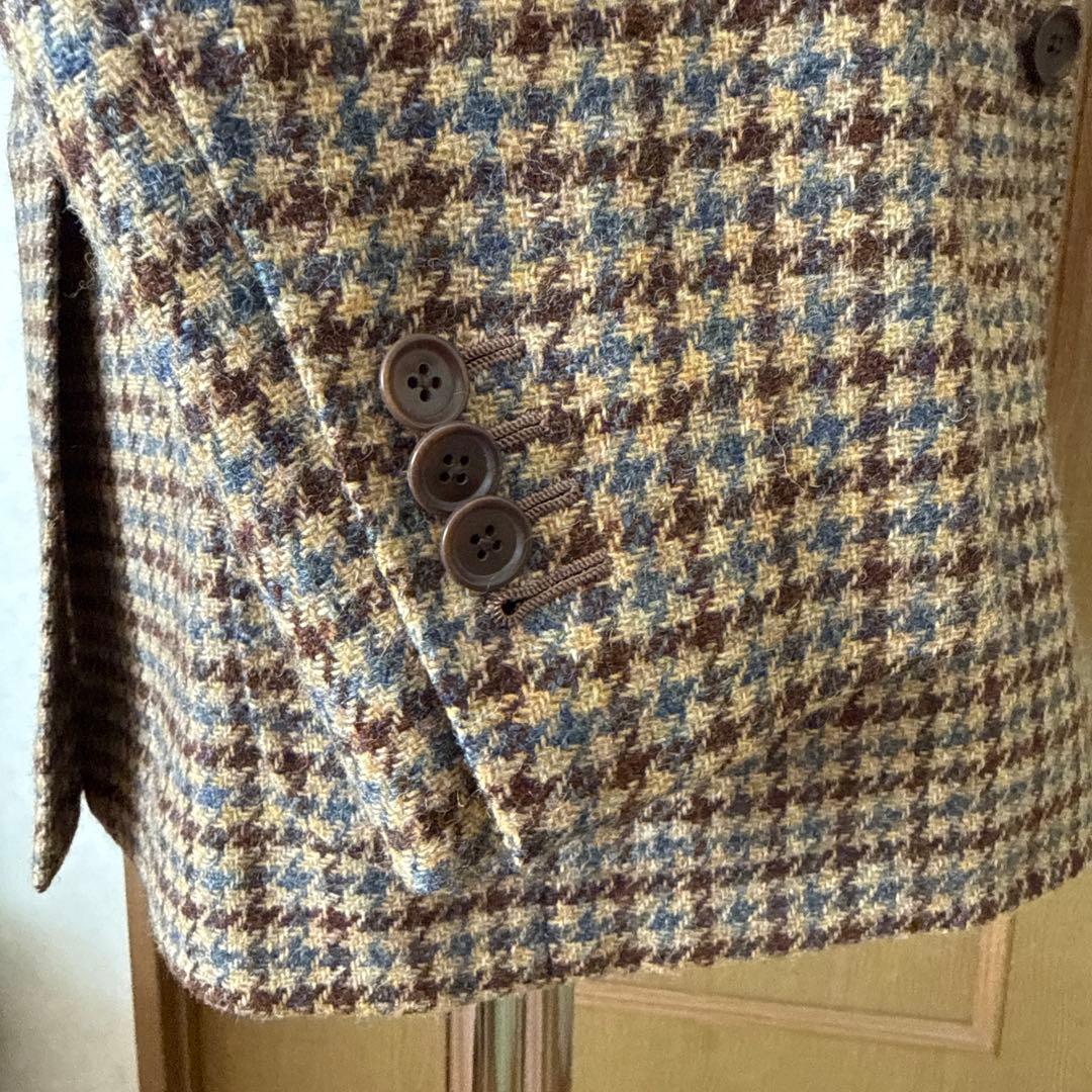 ブラウンチェック テーラードジャケット