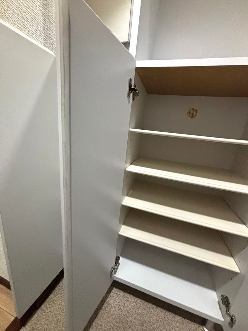 靴箱 下駄箱 シューズラック ミラー付き