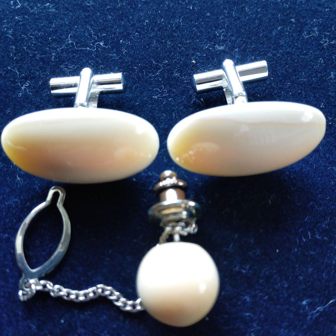 鯨歯　マッコウクジラ　カウス・ネクタイピン10セット（箱なし）①