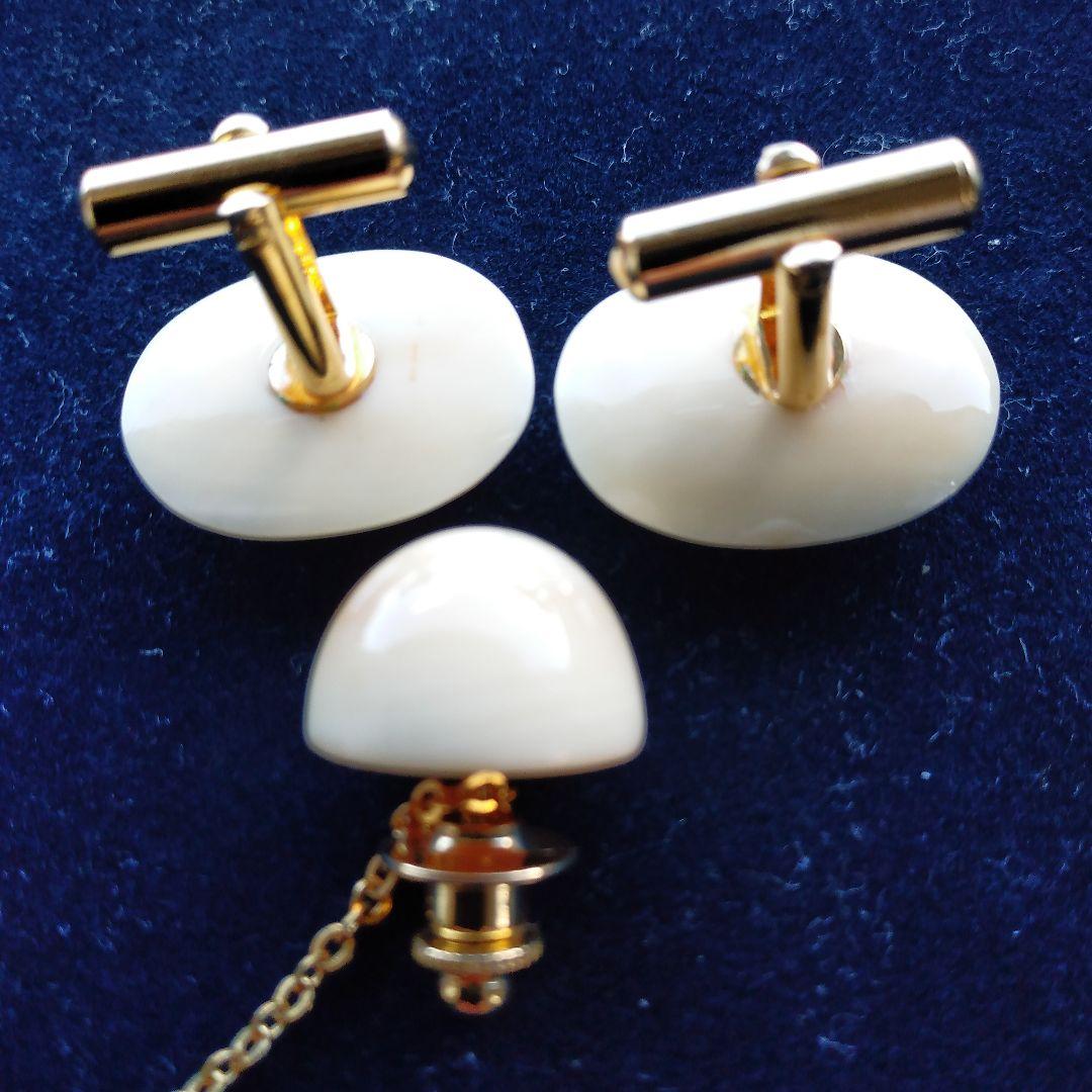 鯨歯　マッコウクジラ　カウス・ネクタイピン10セット（箱なし）①