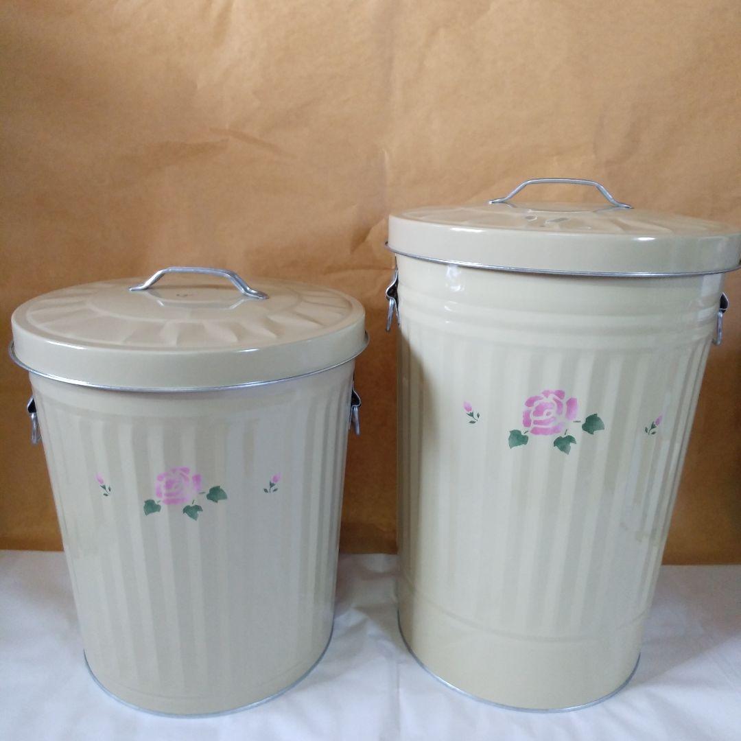 日本製　マニーローズ　トタン材　ダストボックスセット　ゴミ箱　保管　収納　片付け