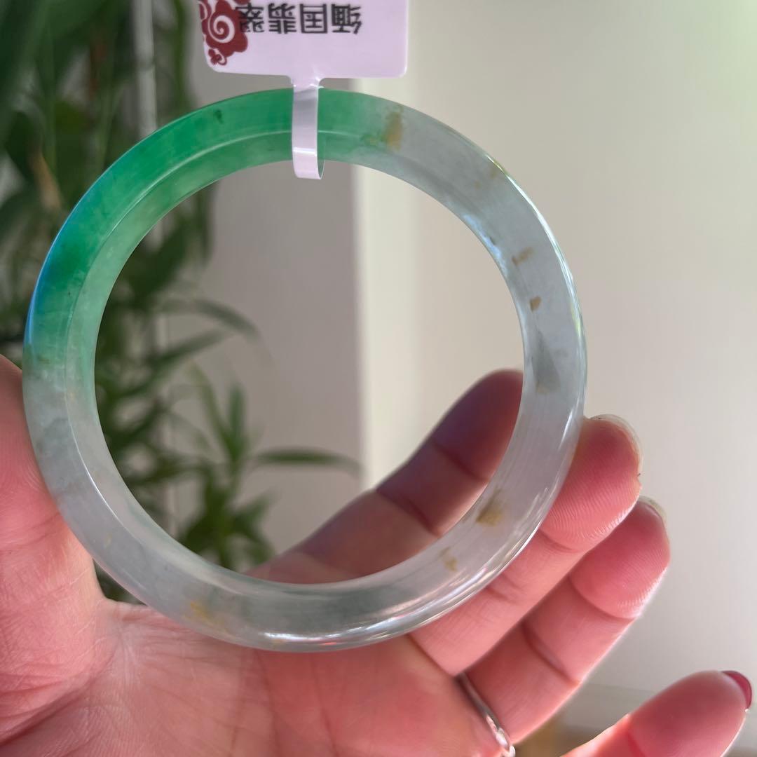 飘黄翡翡翠バングルセット