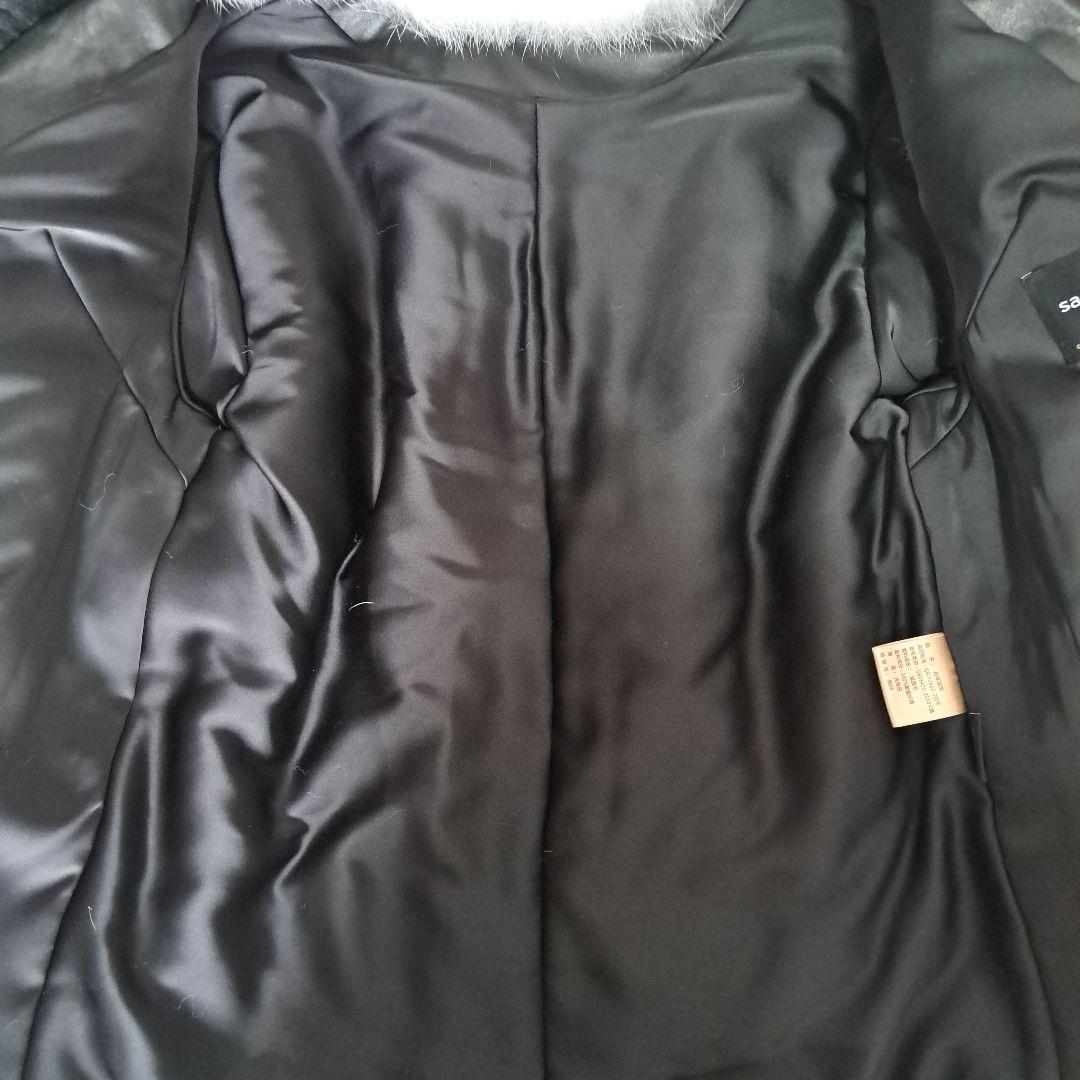 新品 sagafurs フォックスファー ミドルコート チェック柄 高級