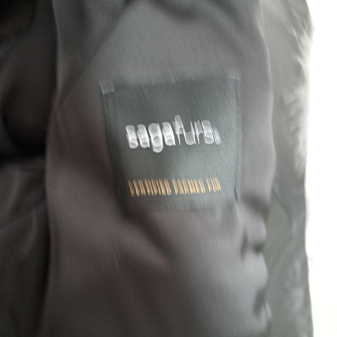 新品 sagafurs フォックスファー ミドルコート チェック柄 高級