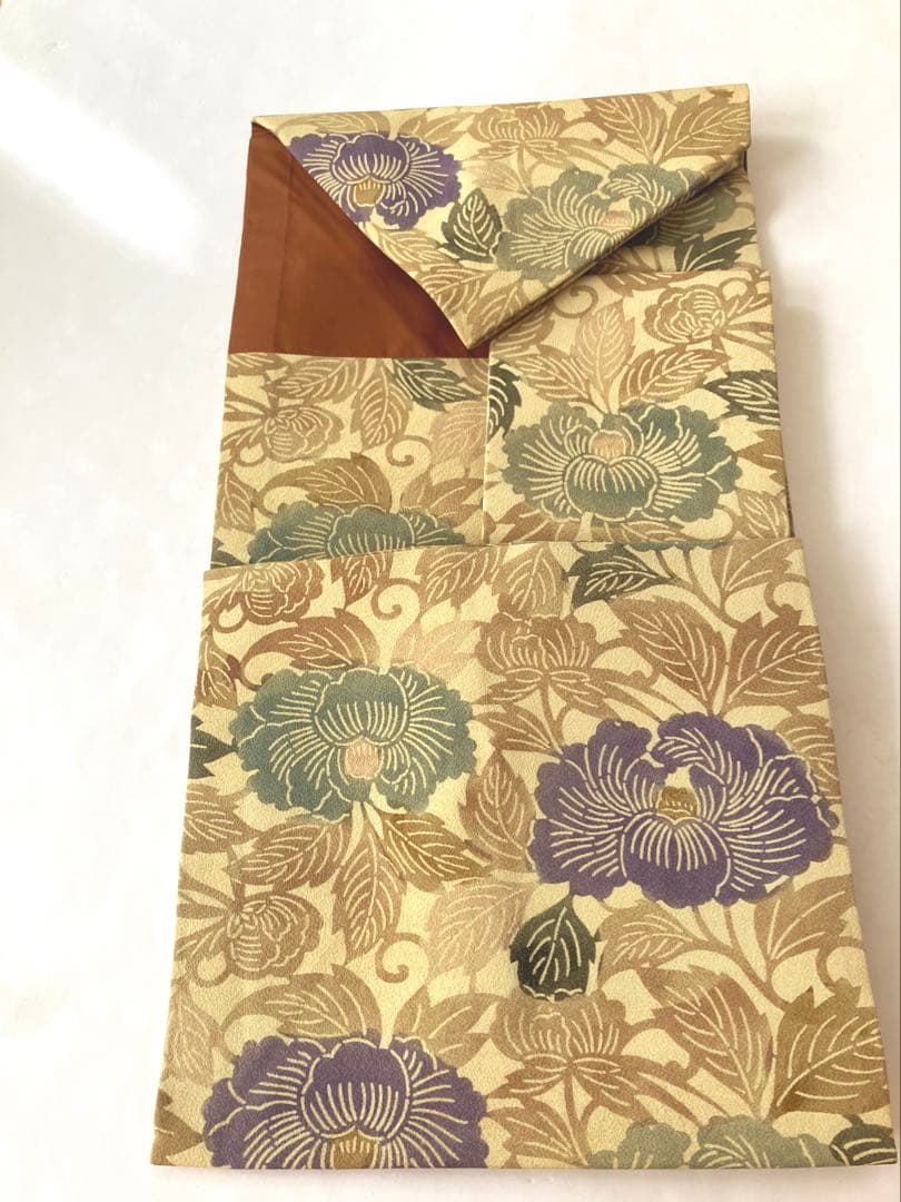 型染め花唐草の名古屋帯