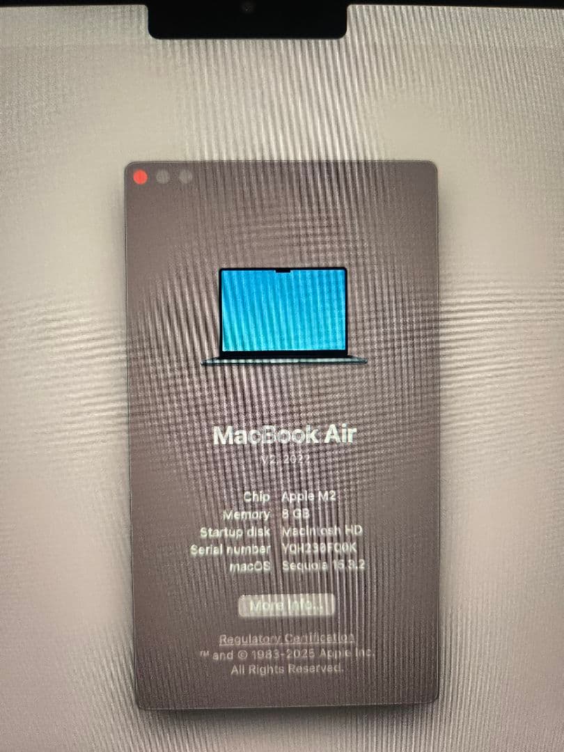 a*s様 MacBook Air M2, 2022 本体