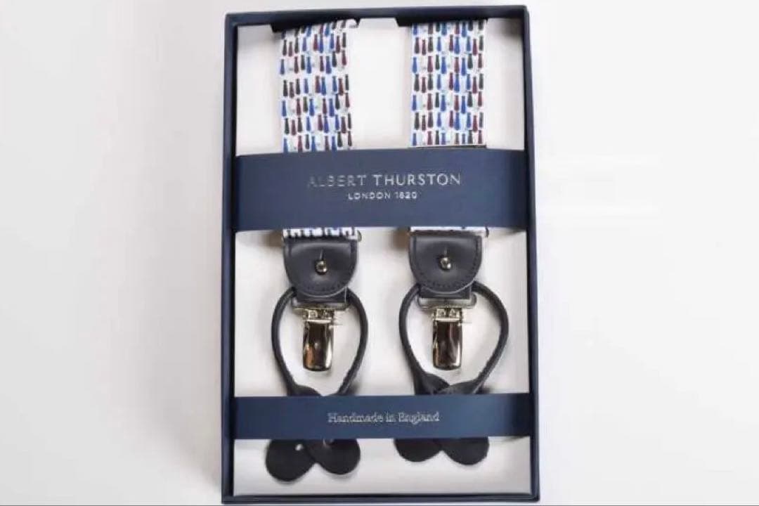 【早い者勝ち】 THURSTON サスペンダー 細かなネクタイ柄