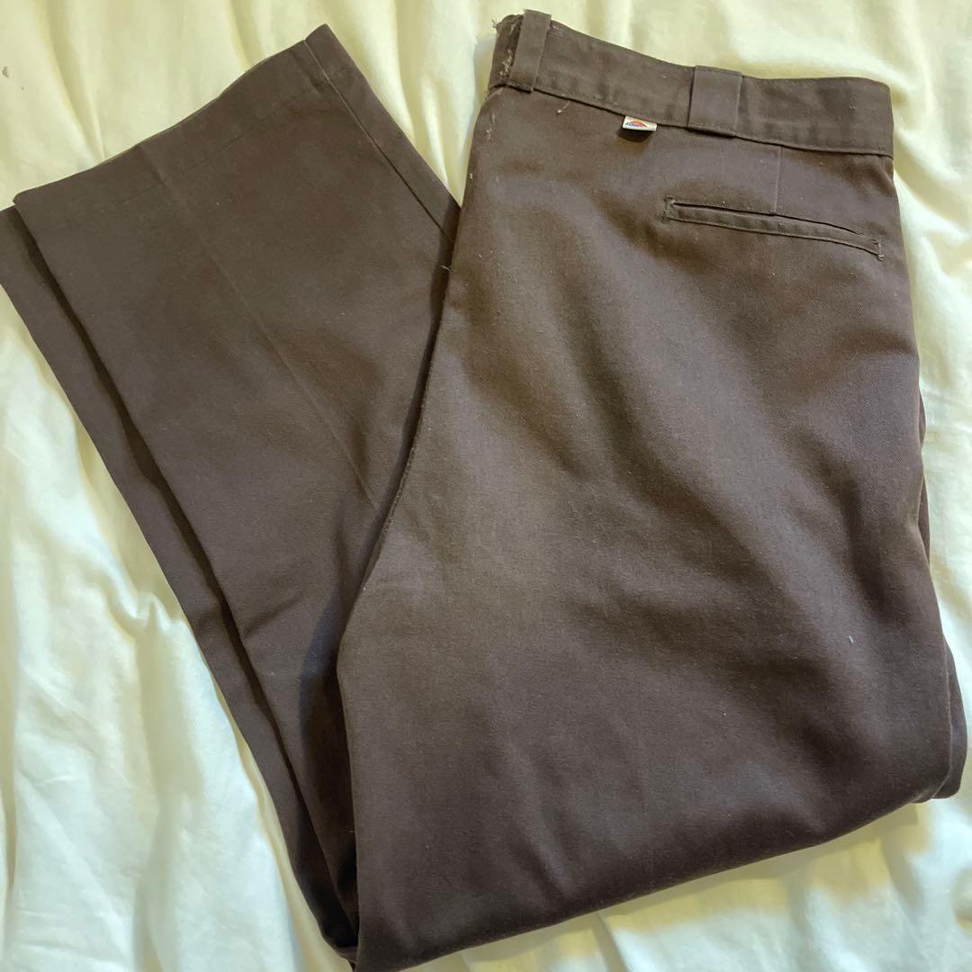 80s90sDickies USA 製ブラウン チビタグ 874 w42 l30