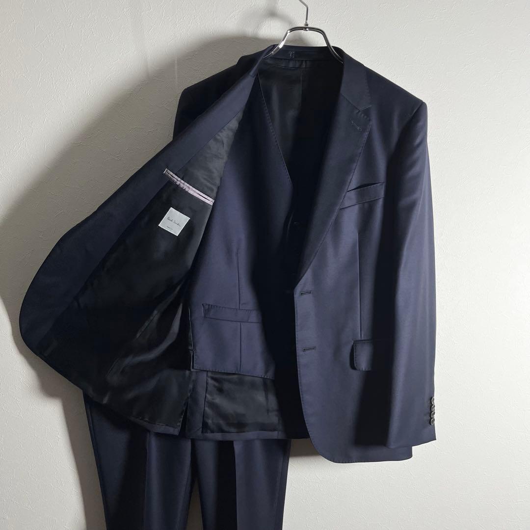 【極美品•3ピース】 ポールスミス×ロロピアーナ スーツ セットアップ L 濃紺