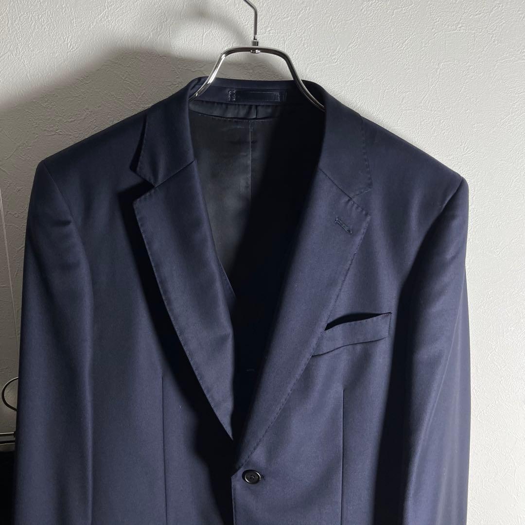 【極美品•3ピース】 ポールスミス×ロロピアーナ スーツ セットアップ L 濃紺