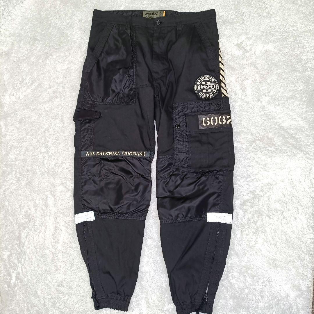 AVIREX ヘリパンツ ミリタリー カーゴパンツ 黒 XL コンビネーション