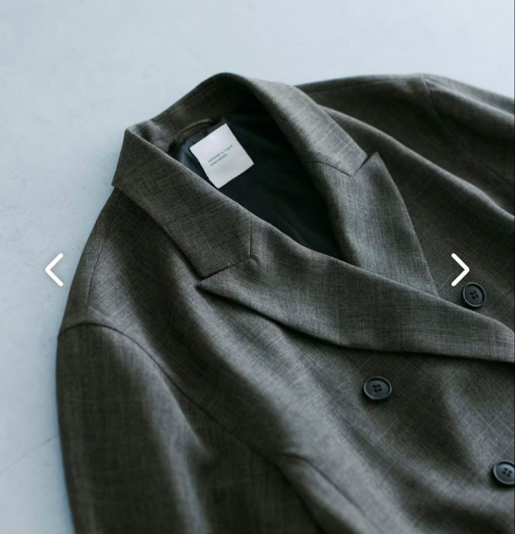 【今季完売品】Sサイズ北欧暮らしの道具店オリーブブラウン ダブルジャケット