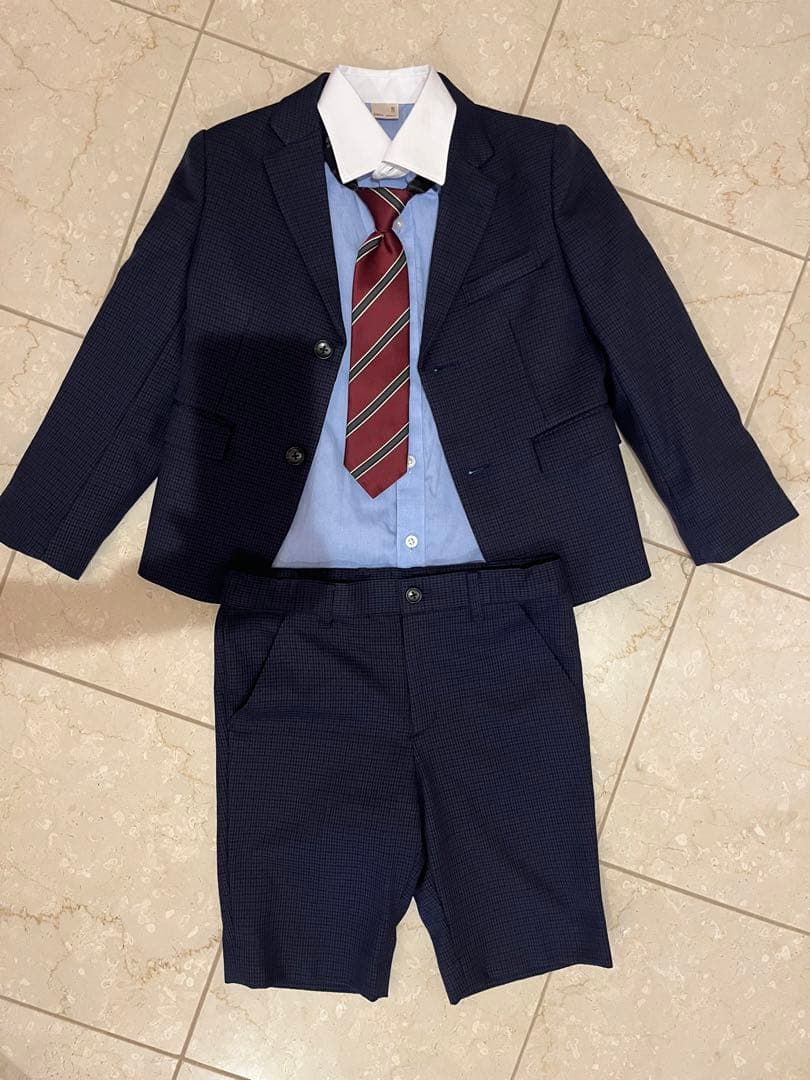 petit main ネイビー スーツ 120サイズ　フォーマル　入学式　七五三