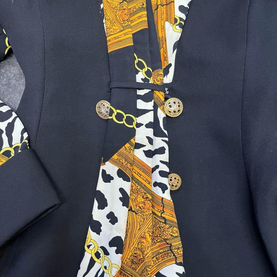 Livre claire -II- スカーフ柄シフォンオシャレジャケット