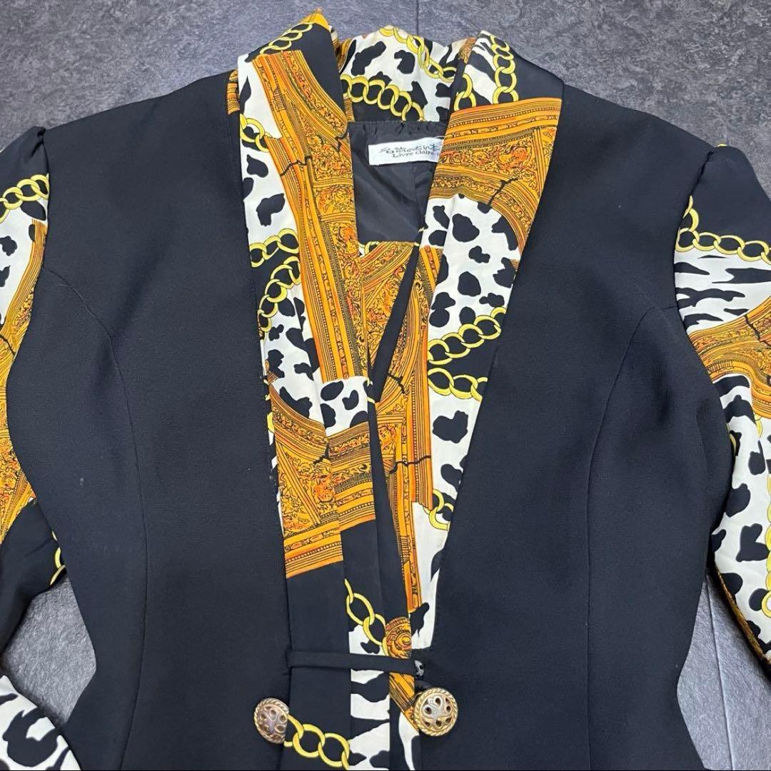 Livre claire -II- スカーフ柄シフォンオシャレジャケット