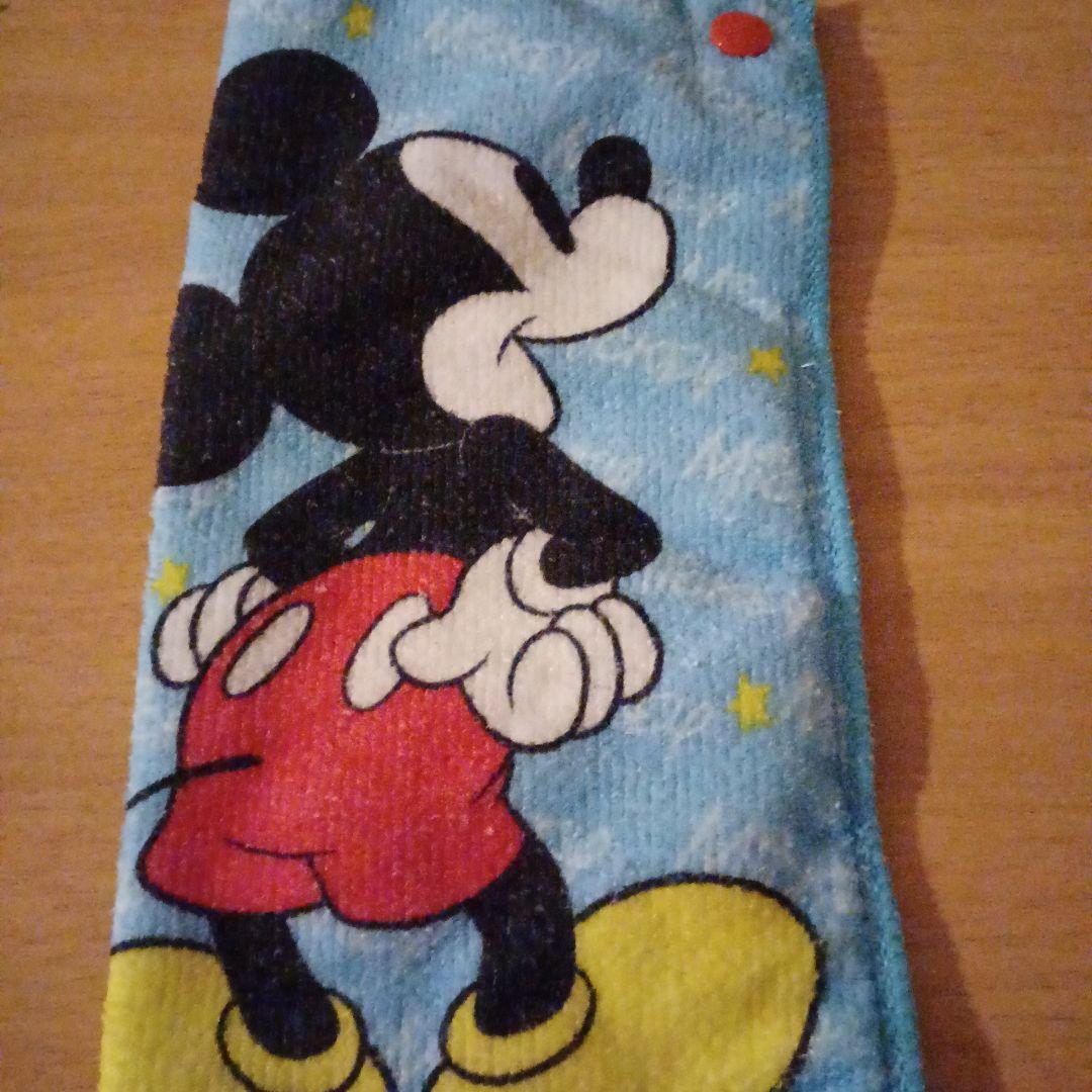 ミッキーマウス タオルハンカチ 青
