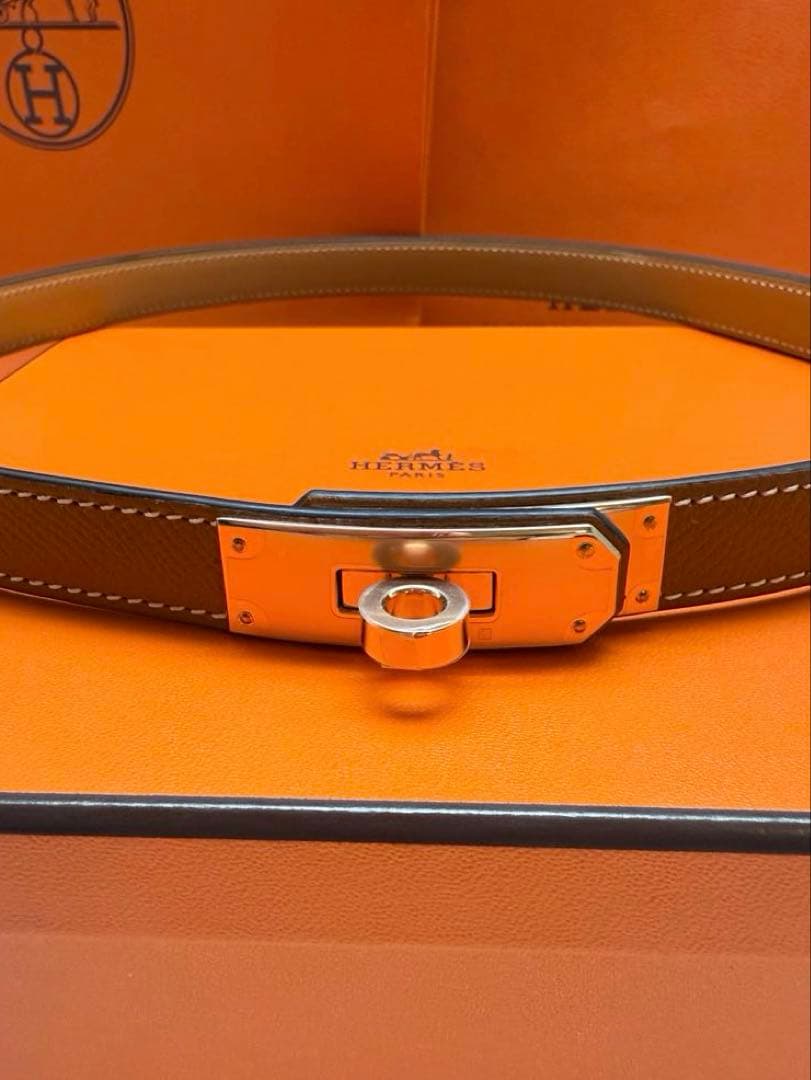 新品未使用！HERMES ケリー ベルト ブラウン ゴールド