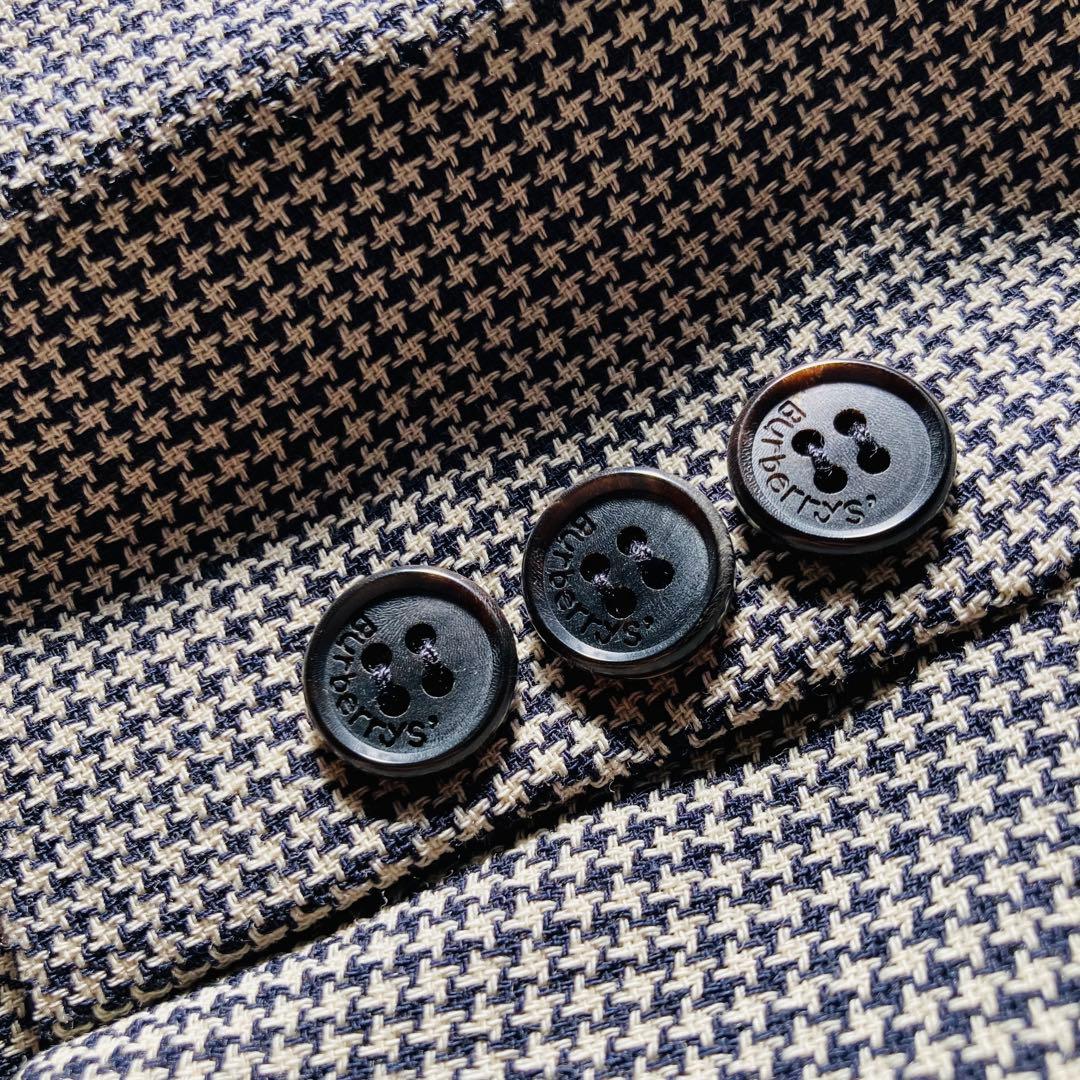 Burberrys テーラードジャケット　千鳥　イタリア製生地　ウール100%