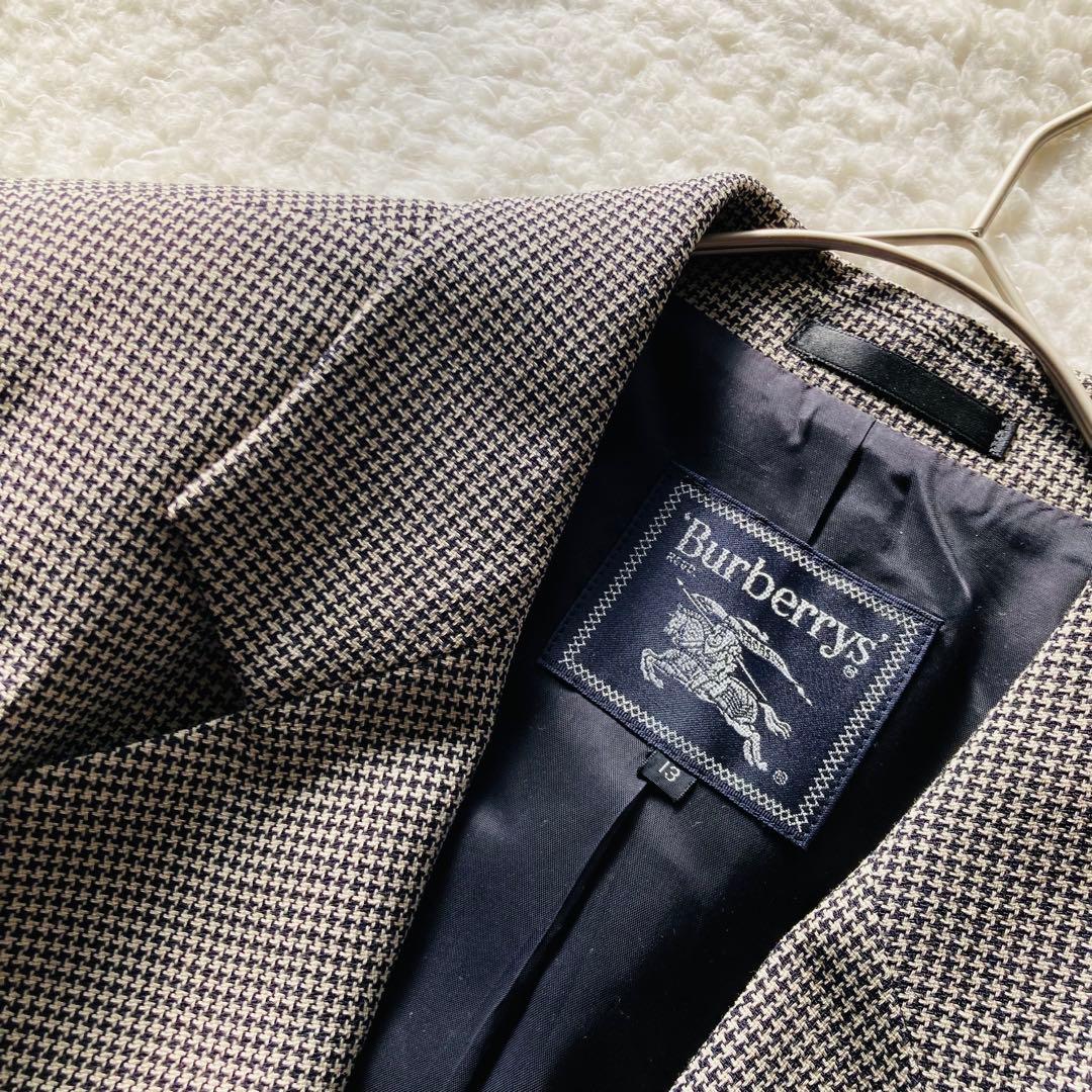 Burberrys テーラードジャケット　千鳥　イタリア製生地　ウール100%