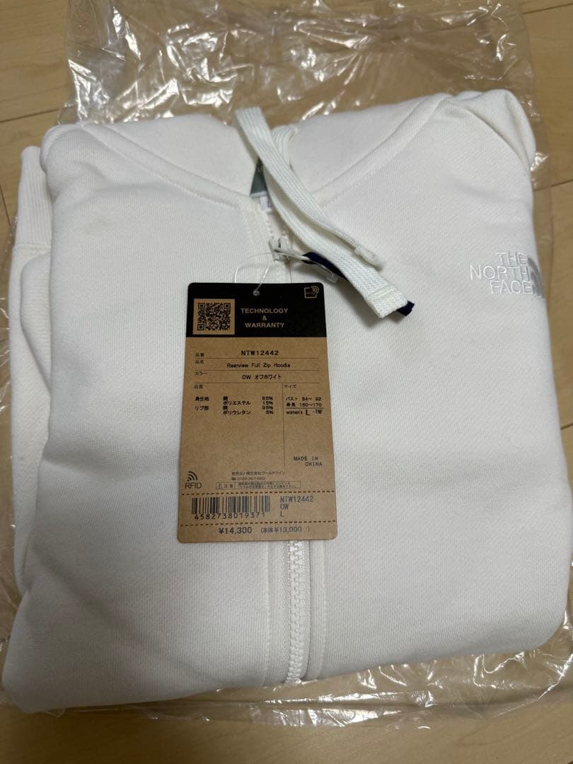 【新品】ザ・ノース・フェイス パーカー リアビューフルジップフーディ Lサイズ