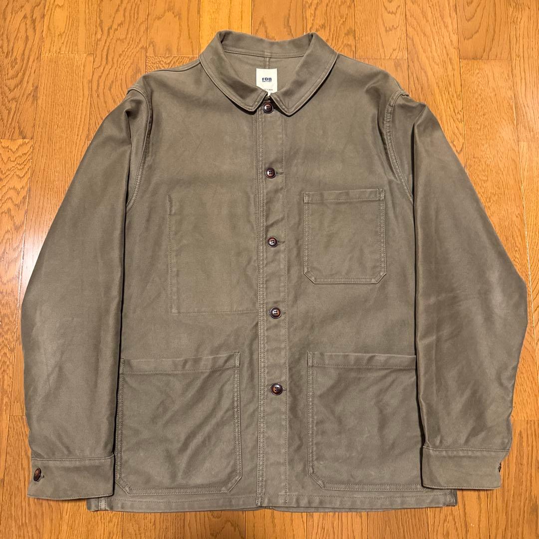 Fob Factory F2373 フレンチ モールスキン ジャケット　オリーブ