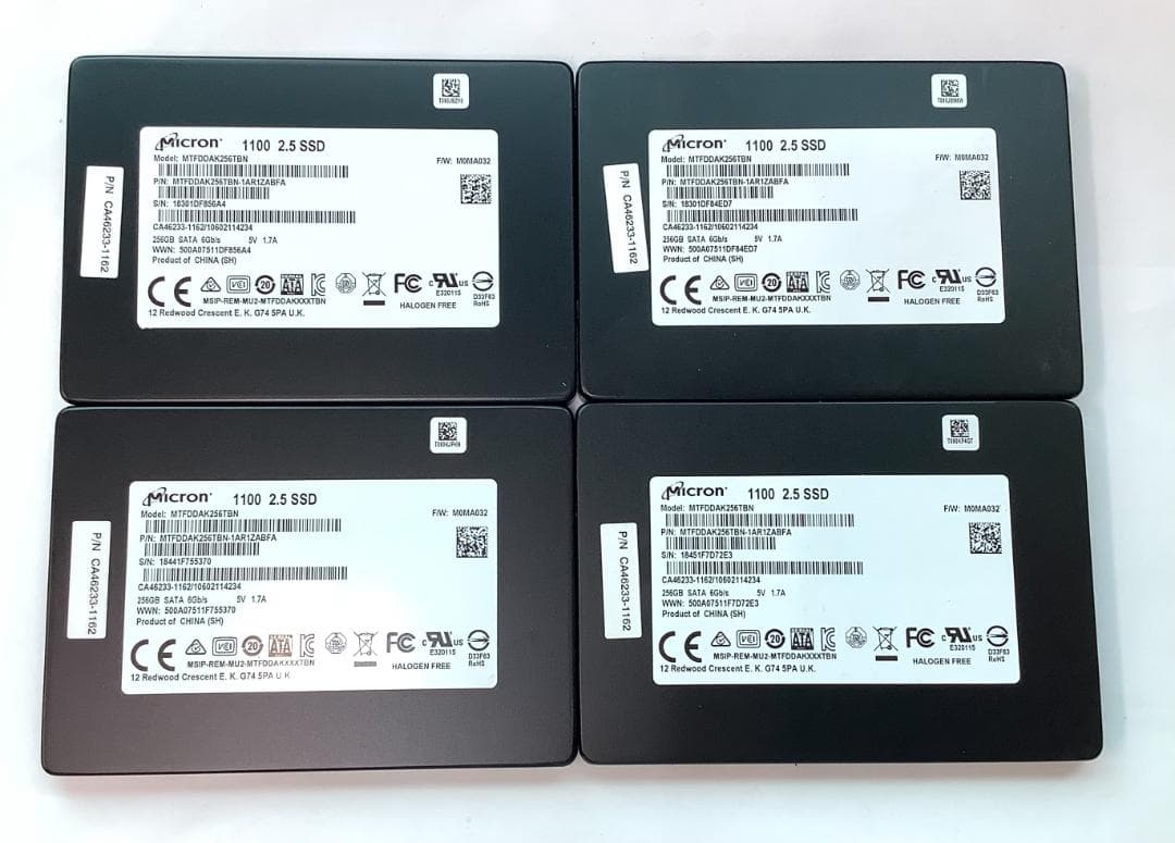 ③-W862-Micron SATA 256GB SSD 2.5 4点