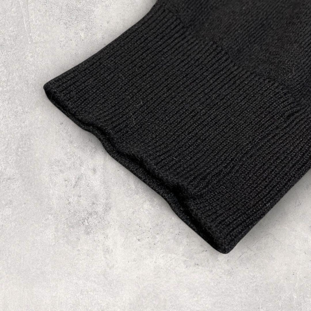 Burberry バーバリー カシミヤ混ニット 長袖 ノバチェック ブラック