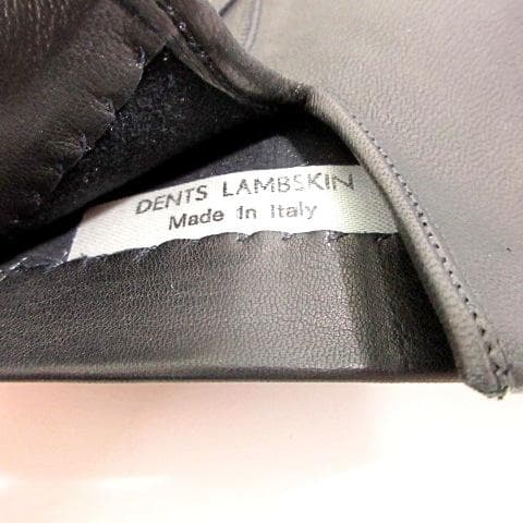 新品 未使用 デンツ 手袋 ラムレザー 黒 7.5 レディース
