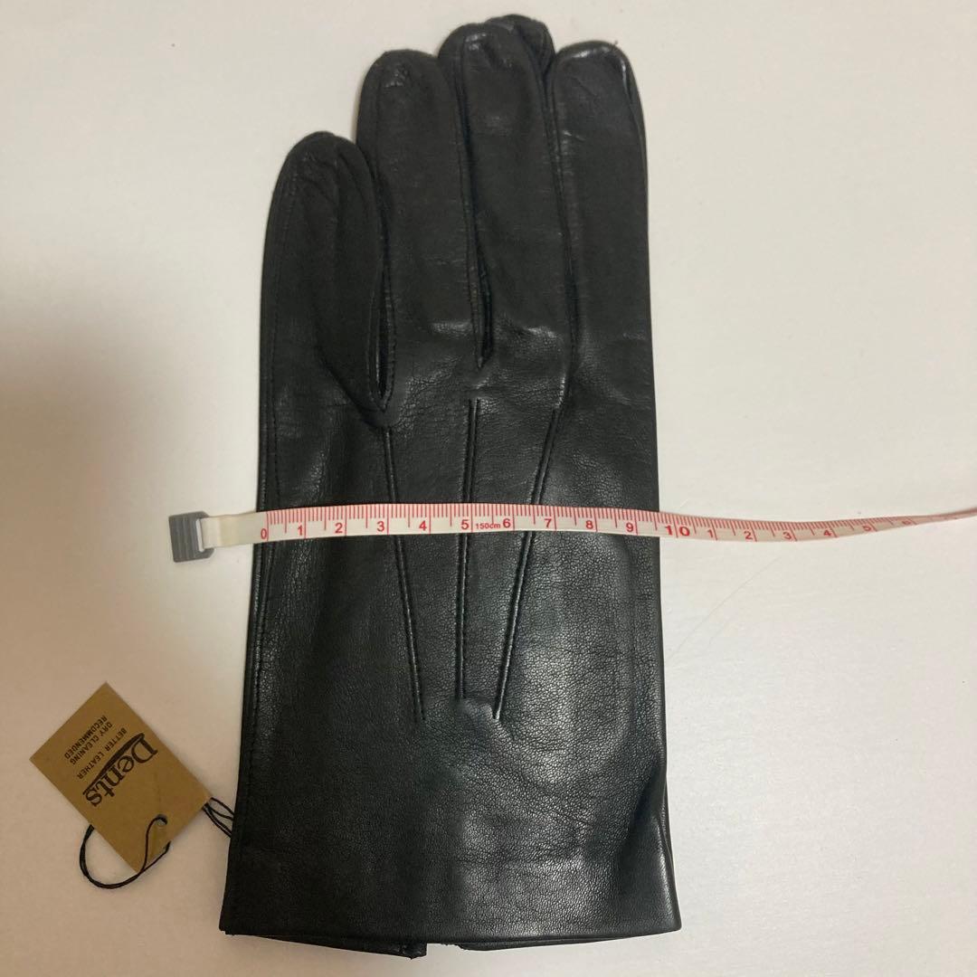 新品 未使用 デンツ 手袋 ラムレザー 黒 7.5 レディース