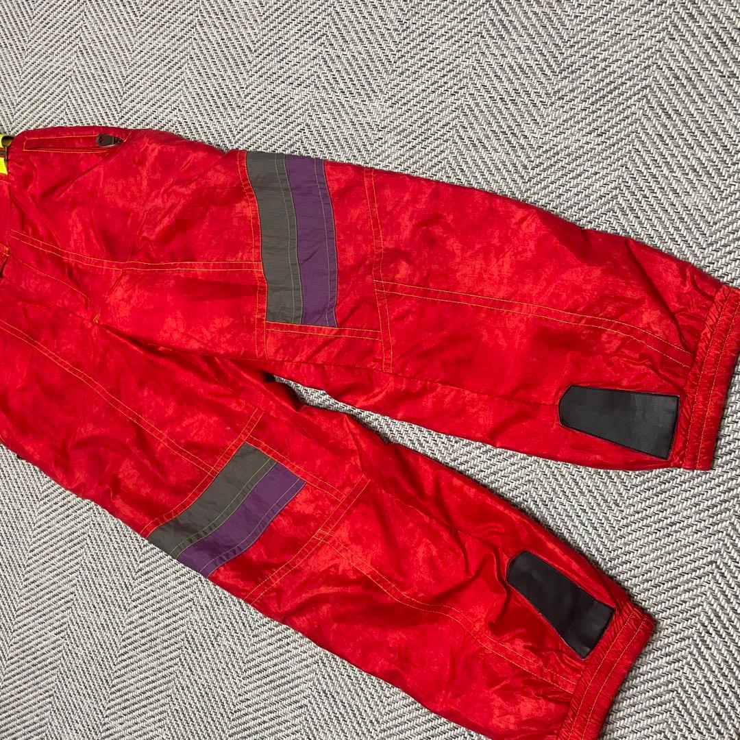 【年代物・レア】SEILLER スキースノボウェア セットアップ　レッド　L