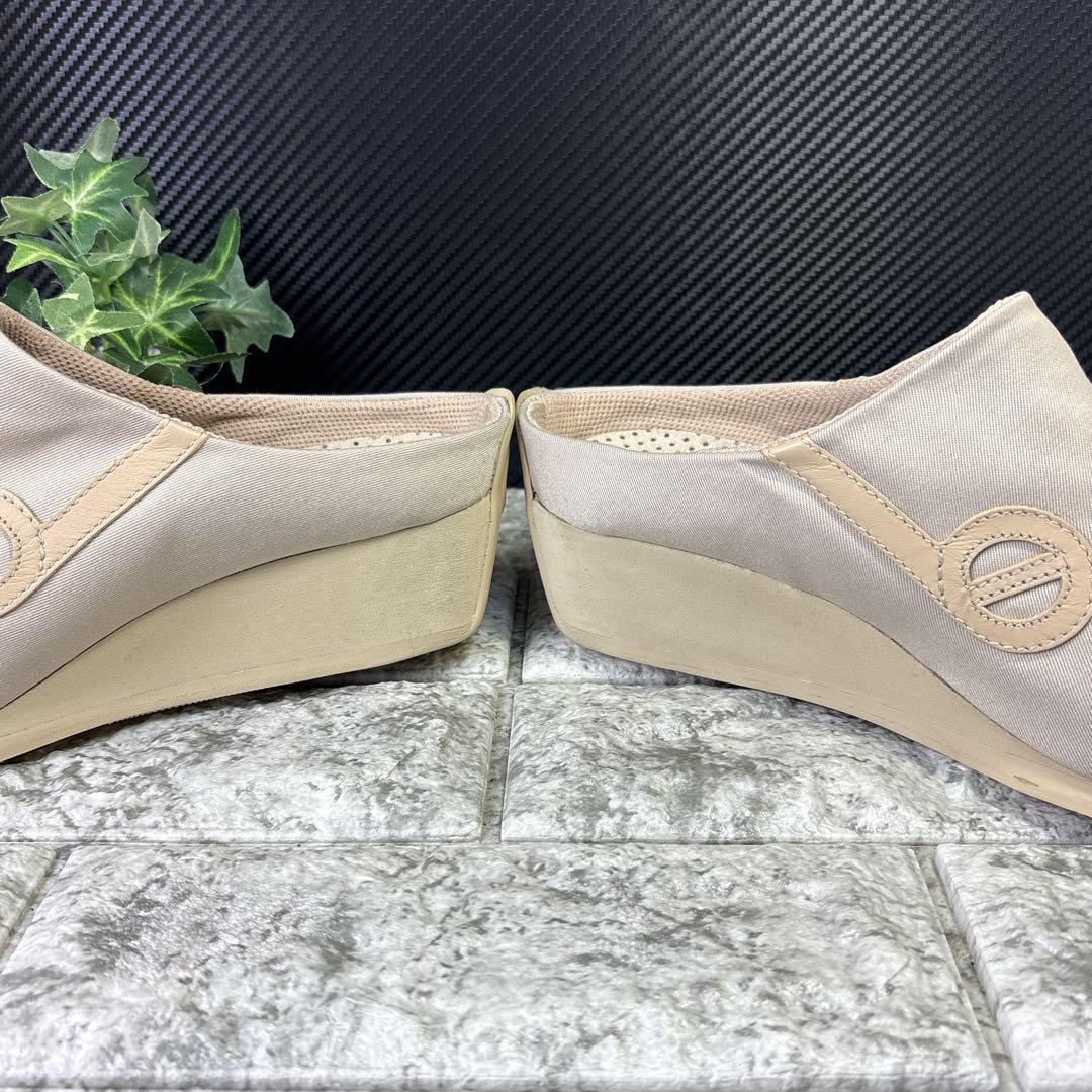 38【NO NAME】ノーネーム　YOKO　ウェッジヒールミュール