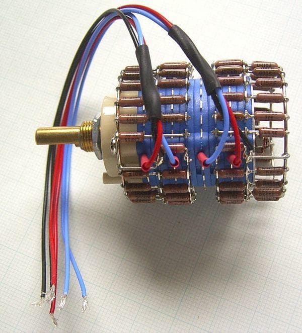 Dale抵抗 高音質 100kΩ2連24ポイントラダー・アッテネーター