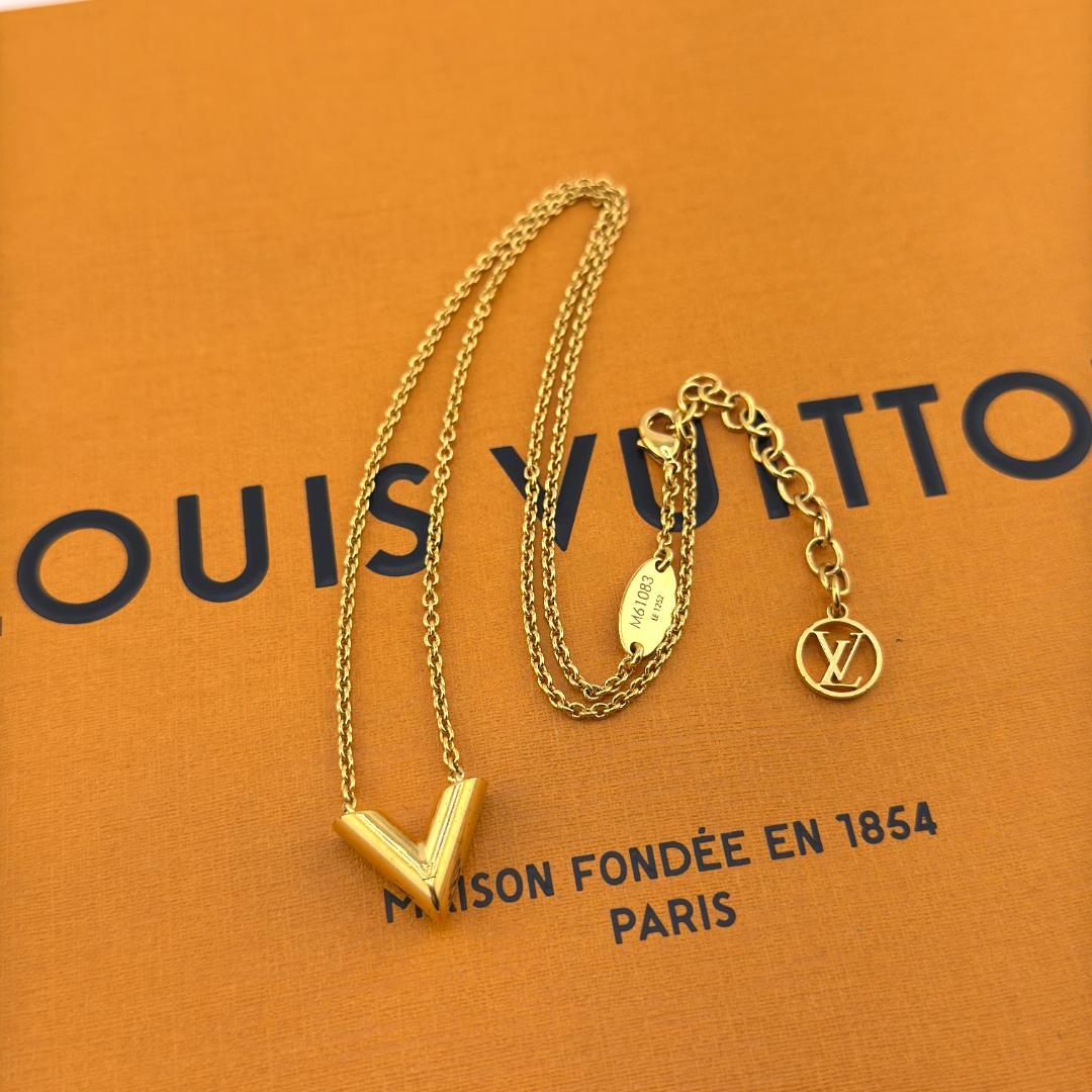 【極美品】ルイヴィトン ネックレス コリエ エセンシャルV ゴールド