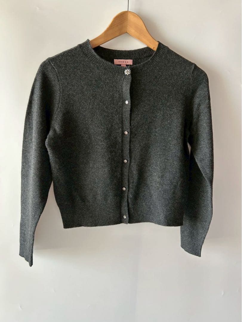 ★値下げ　TOCCA　カシミヤカーディガン　M タグ付き新品　⑨ グレー
