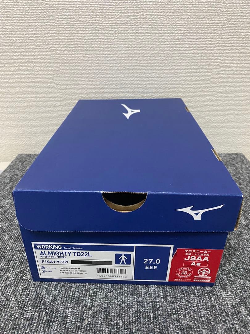 安全靴　Mizuno ALMIGHTY TD22L ブラック 27.0EEE